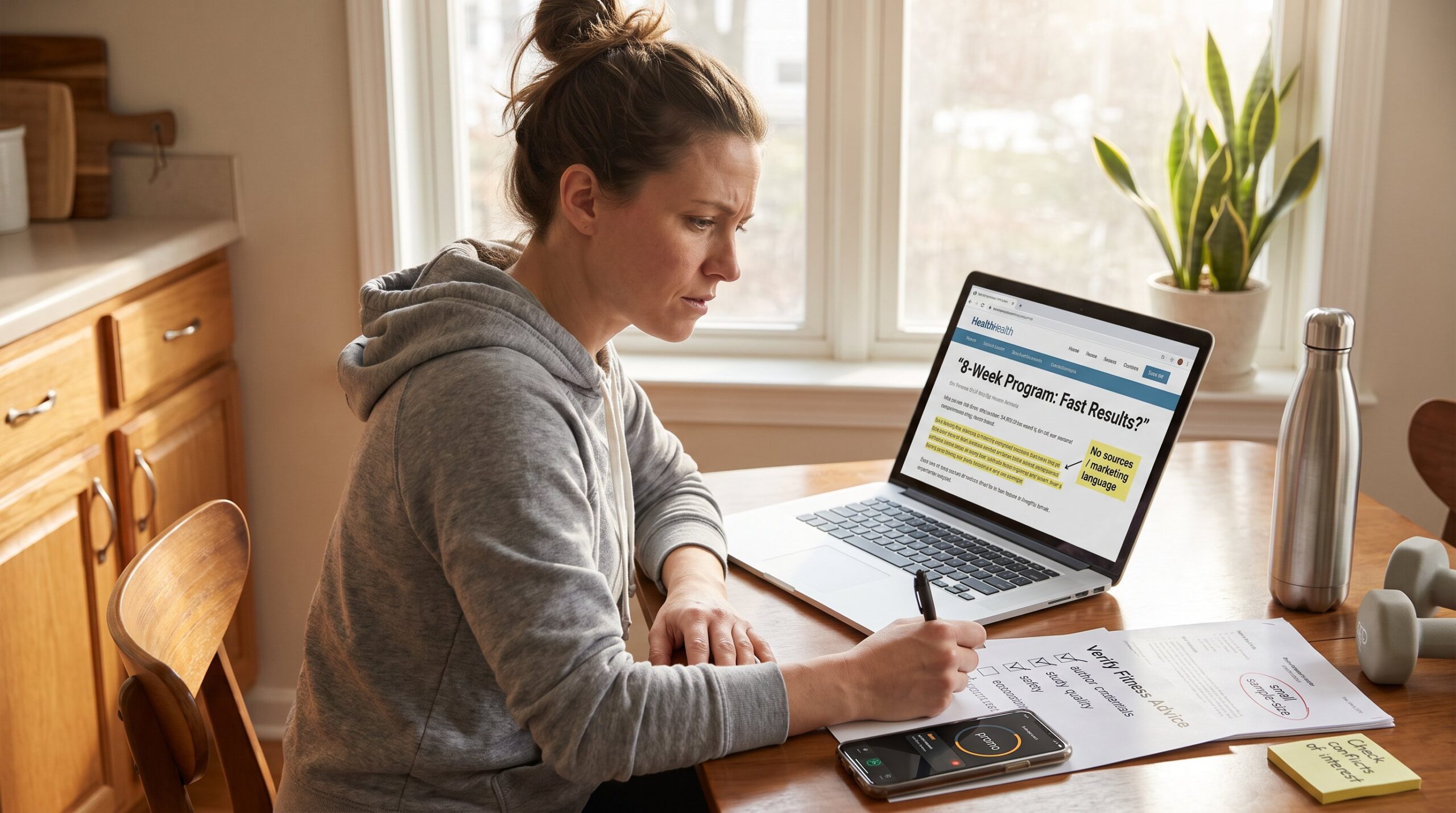 How to Evaluate Fitness Advice from an Online Health Magazine